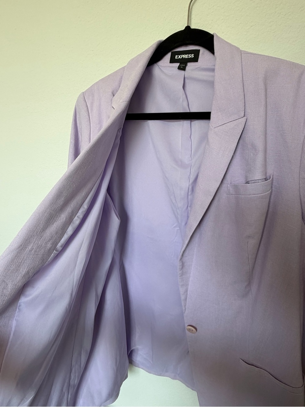 Express Pastel Lilac linen blazer - Picture 3 of 4